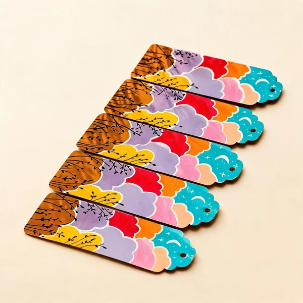 Floral_Nature_Pattern_Hand-Painted_Paper_Bookmarks