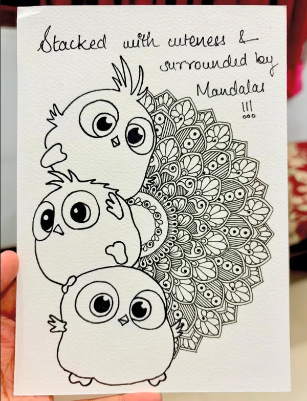 Owl_Mandala_Hand-Drawn_Black_Line_Coloring_Artwork