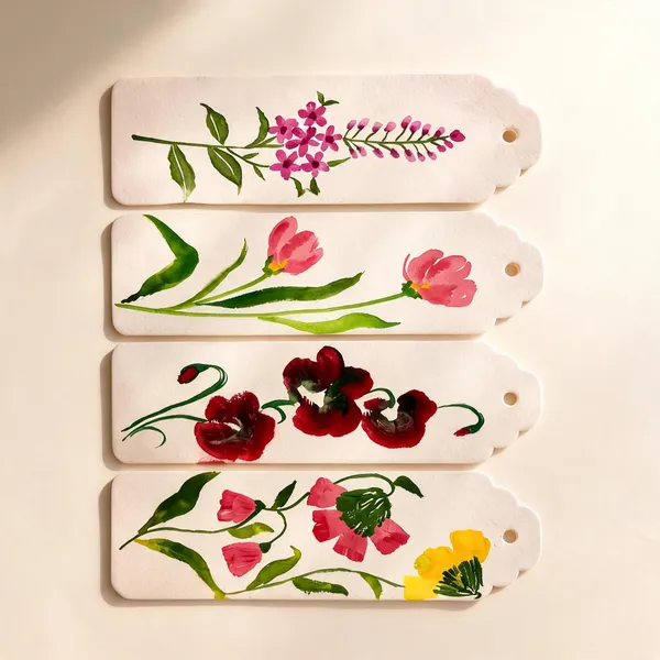 Hand-Painted_Floral_Paper_Bookmark_Set_Of_2