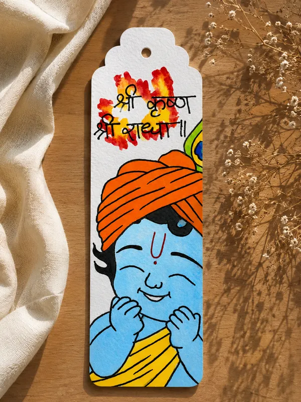 Hand-Painted_Krishna_Devotional_Paper_Bookmark
