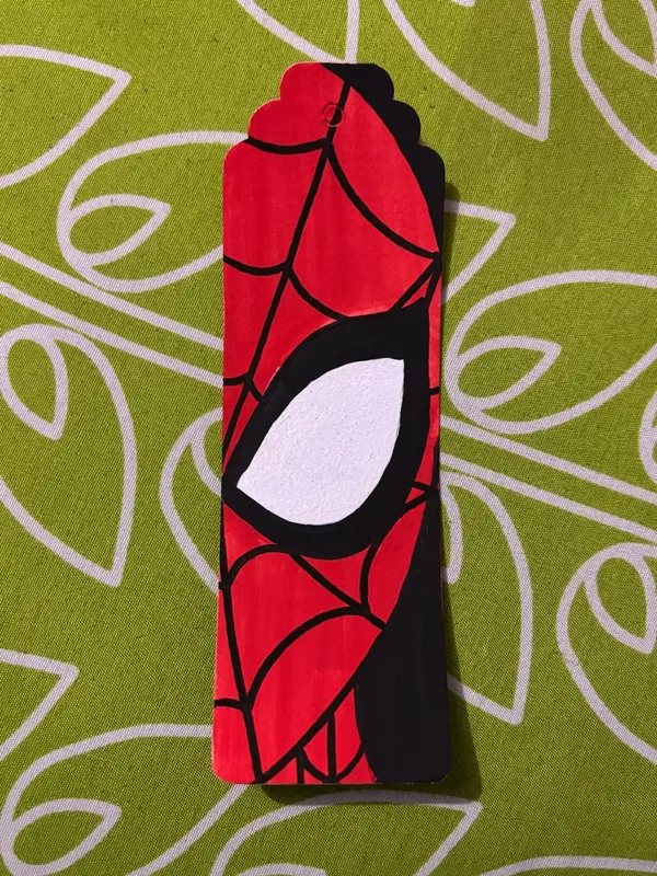 Red_Spider_Web_Superhero_Print_Paper_Bookmark