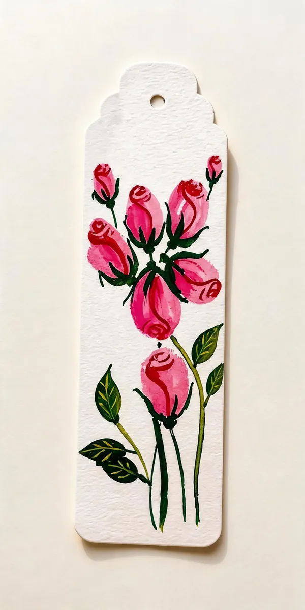 Floral_Rose_Illustrated_Paper_Bookmark