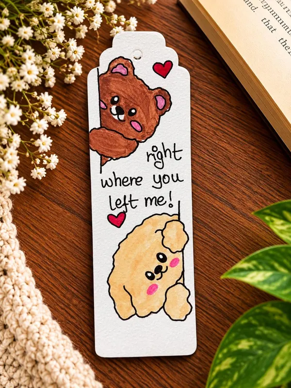 Bear_Illustrated_300_Gsm_Paper_Bookmark