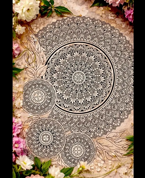 Paper_Monochrome_Mandala_Floral_Line_Art_Wall_Art