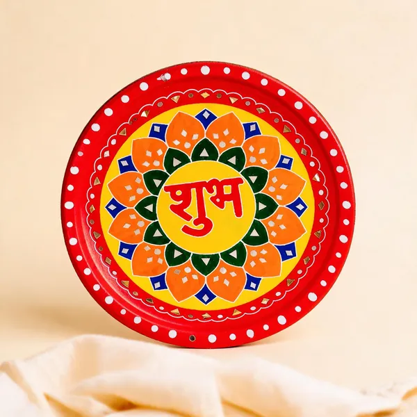 Mdf_Traditional_Floral_Mandala_Hand-Painted_Decorative_Plate