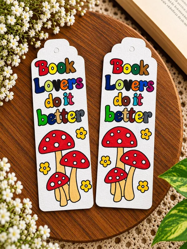 Mushroom_Illustration_Paper_Bookmark_Set_Of_2