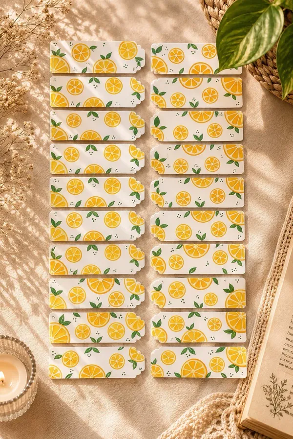 Lemon_Print_Magnetic_Paper_Bookmarks