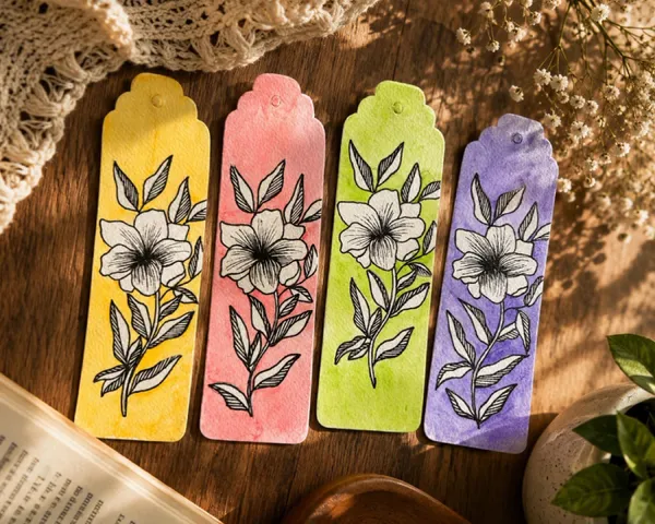 Wooden_Floral_Hand-Painted_Bookmarks_For_Reading