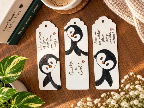 Penguin_Paper_Bookmark_Set_Of_2