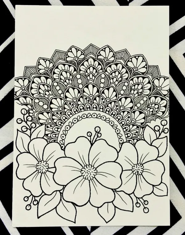 Floral_Mandala_Black_White_Coloring_Sheet