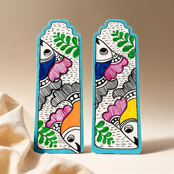 Fish_Motif_Hand-Painted_Paper_Bookmarks_For_Reading