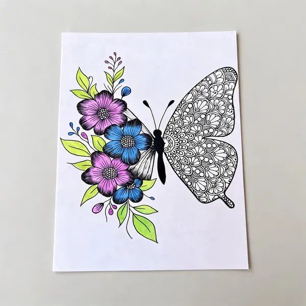 Paper_Botanical_Butterfly_Floral_Hand-Drawn_Mandala_Wall_Art