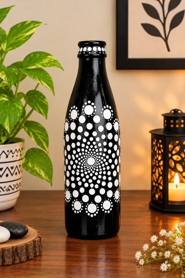 Monochrome_Dot_Decorative_Bottle
