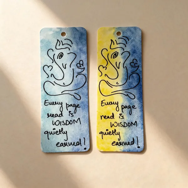 Blue_Yellow_Ganesha_Quote_Paper_Bookmark_Set_Of_2