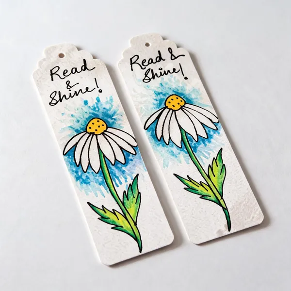 Hand-Painted_Daisy_Floral_Paper_Bookmark_Set