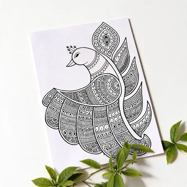 Paper_Monochrome_Peacock_Pattern_Wall_Art