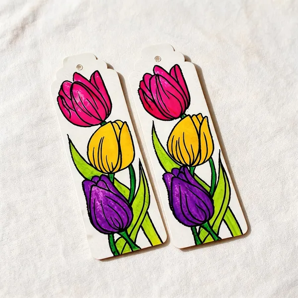 Multicolor_Hand-Painted_Floral_Bookmark_Set_of_2