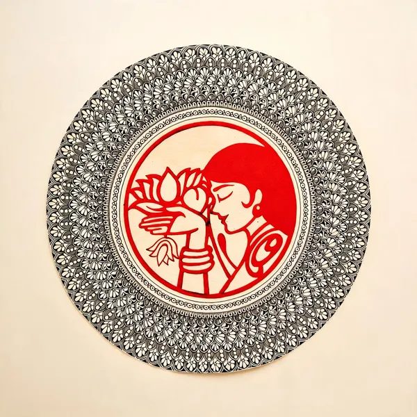 Paper_Madhubani_Circular_Lotus_Mandala_Wall_Art