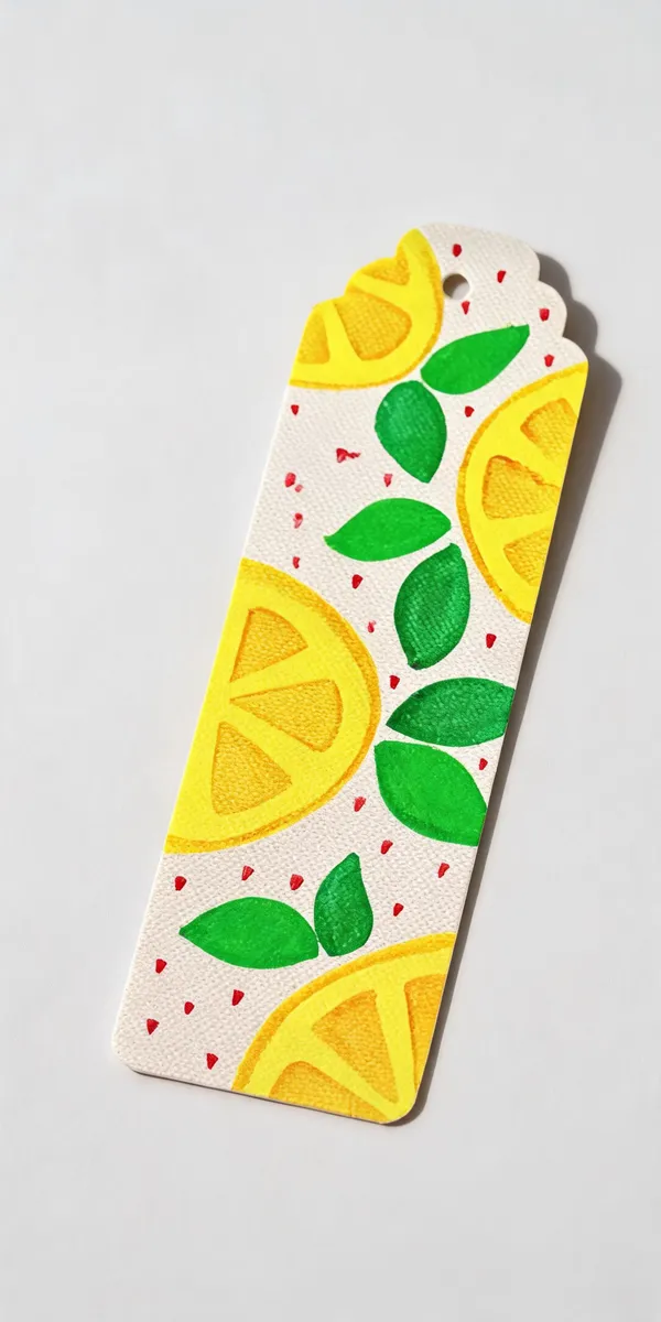 Lemon_Print_Citrus_Paper_Bookmark_For_Reading
