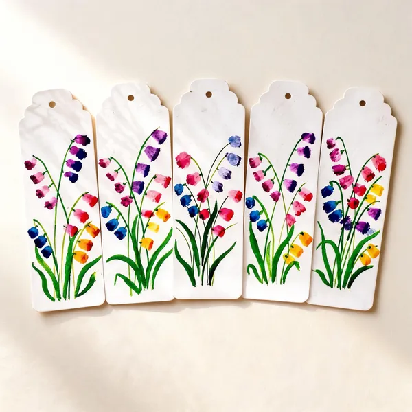 Floral_Hand-Painted_Paper_Bookmark__Set_Of_2