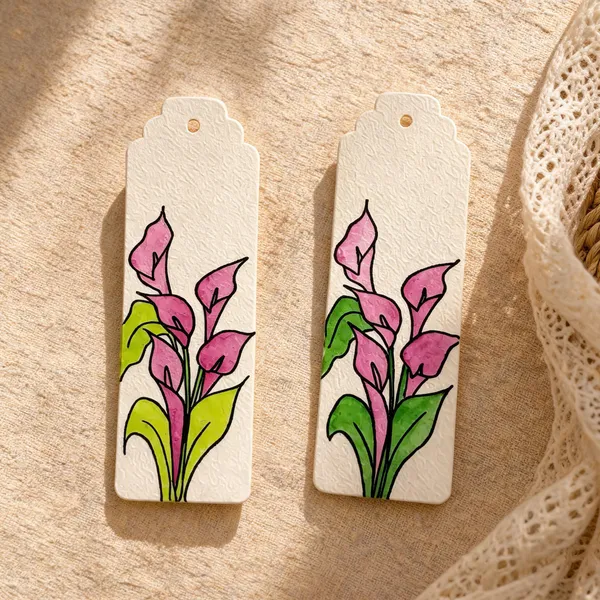 Floral_Hand-Painted_Paper_Bookmark