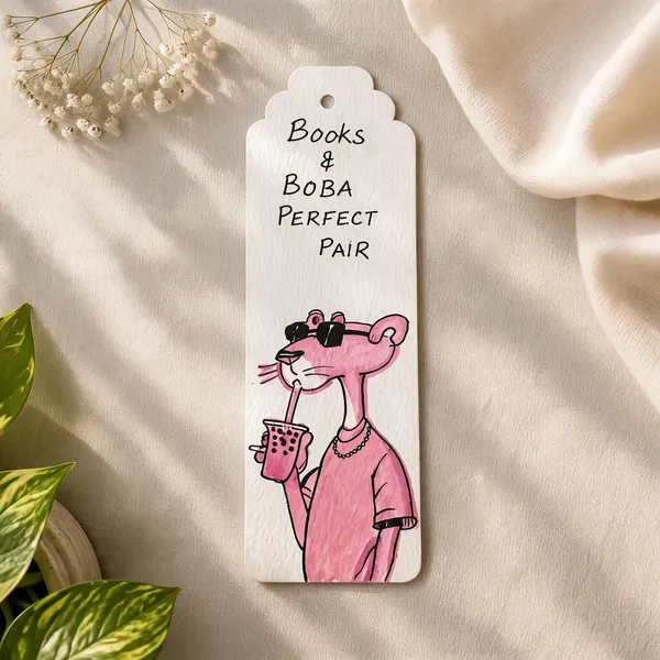 Books_And_Boba_Illustrated_Paper_Bookmark
