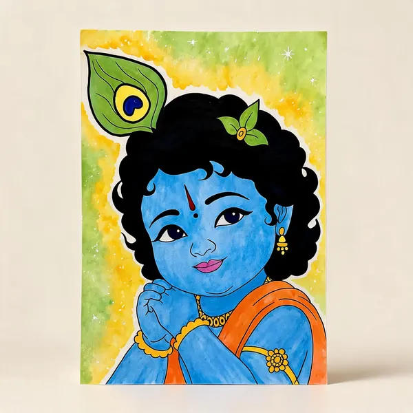 Paper_Traditional_Blue_Krishna_Hand-Painted_Wall_Art