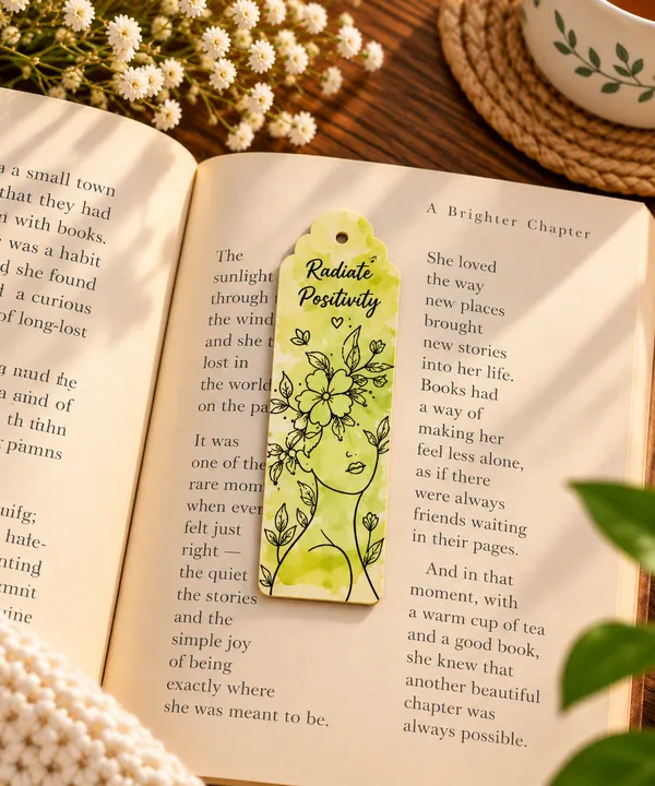 Watercolor_Floral_Face_Radiate_Positivity_Bookmark_(Set_Of_2)