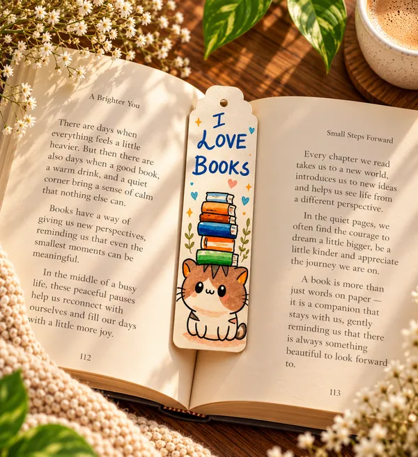 Cat_And_Books_Bookmark_Set_Of_2