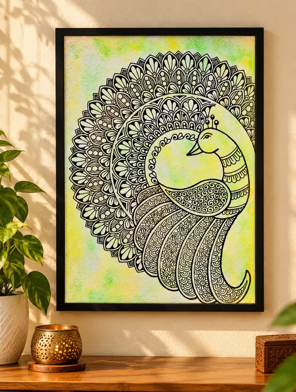 Green_Peacock_Mandala_Wall_Art