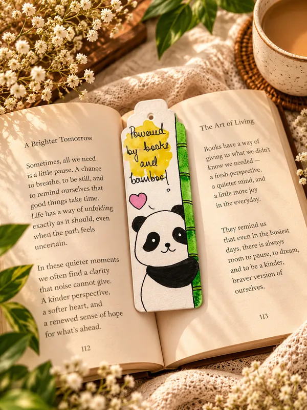 Panda_Bamboo_Paper_Bookmark_Set_Of_2
