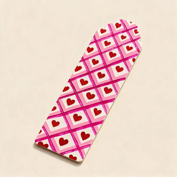 Pink_Heart_Pattern_Paper_Bookmark