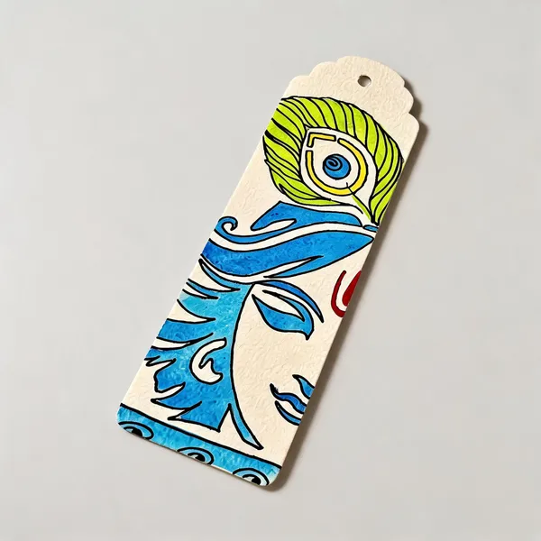 Hand-Painted_Peacock_Feather_Paper_Bookmark