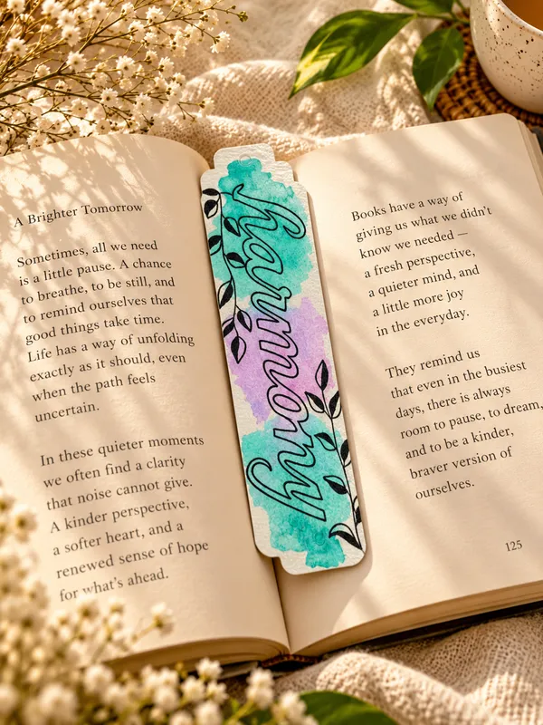 Floral_Leaf_Handmade_Bookmarks_Set_Of_2
