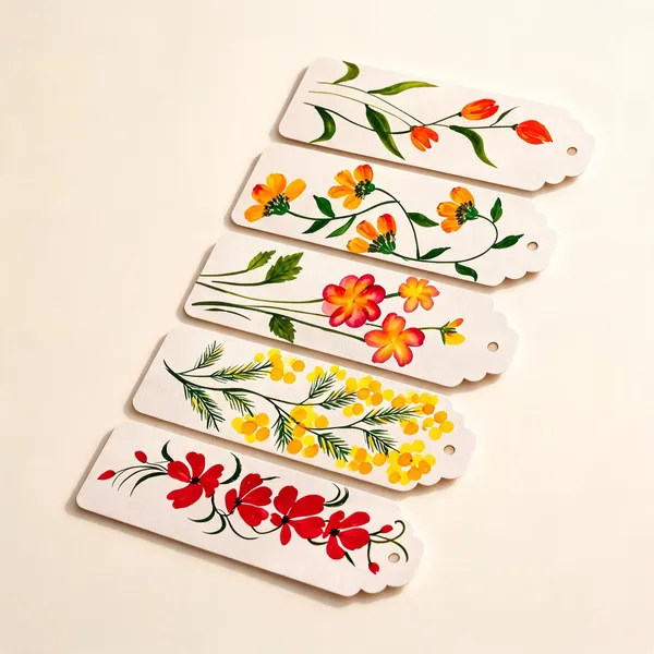 Botanical_Floral_Print_Paper_Bookmark_Set_Of_2
