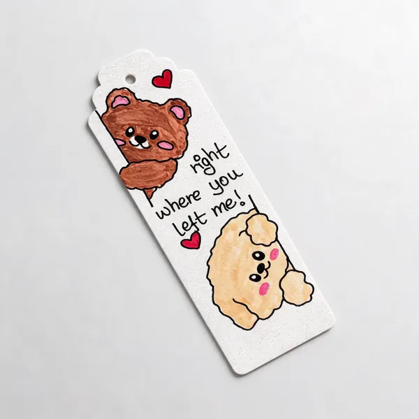 Bear_Illustrated_300_Gsm_Paper_Bookmark