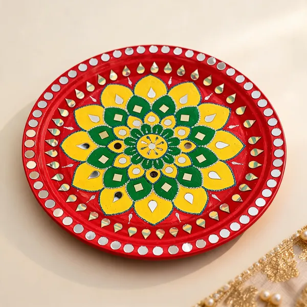 Mdf_Festive_Floral_Rangoli_Decorative_Plate