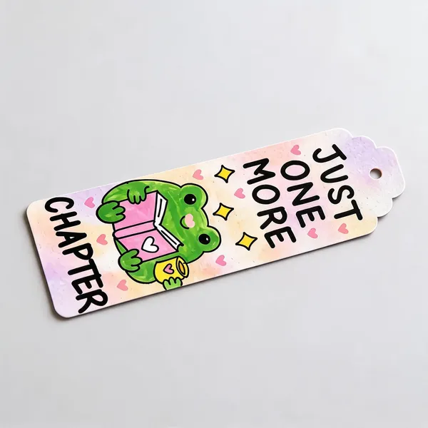 Frog_Just_One_More_Chapter_Print_Paper_Bookmark