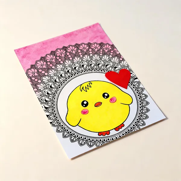 Paper_Whimsical_Cartoon_Chick_Mandala_Wall_Art
