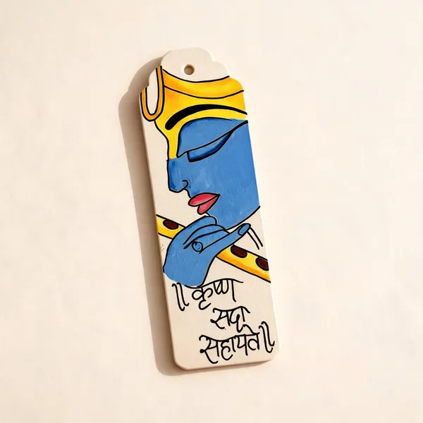 Krishna_Illustrated_Paper_Bookmark