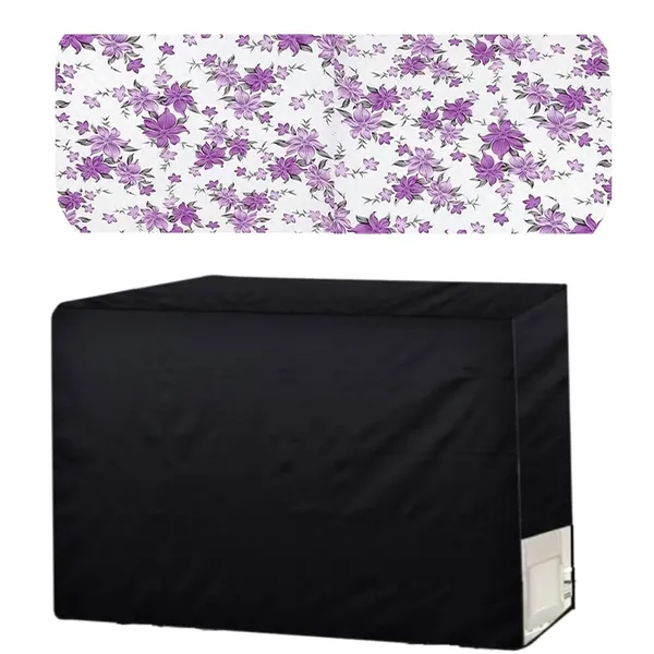 Fiva_Split_Ac_Cover_1_5_Ton_With_Floral_Print_Indoor_Dustproof_And_Outdoor_Fully_Waterproof_Firozi_Set_Purpal