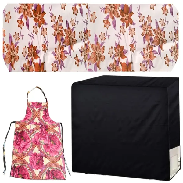 Split_Ac_Cover_Set_For_1_5_Ton_Indoor_And_Outdoor_Unit_Colour_2_Brown_Set_With_Apron