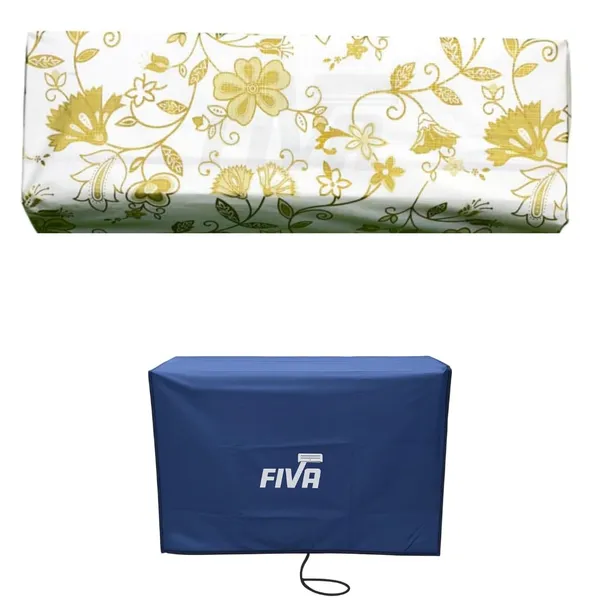 Fiva_Split_Ac_Cover_For_1_5_Ton_Premium_Waterproof_Dustproof_Protection_Heavy_Duty_Material_With_Elastic_Grip_Elegant_Design_For_Indoor_Outdoor_Units_Multy_Gold_Set