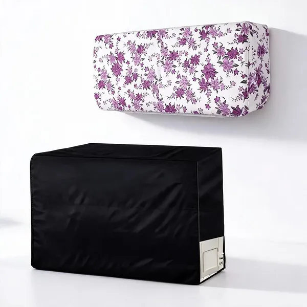 Fiva_Split_Ac_Cover_1_5_Ton_With_Floral_Print_Indoor_Dustproof_And_Outdoor_Fully_Waterproof_Firozi_Set_Purpal