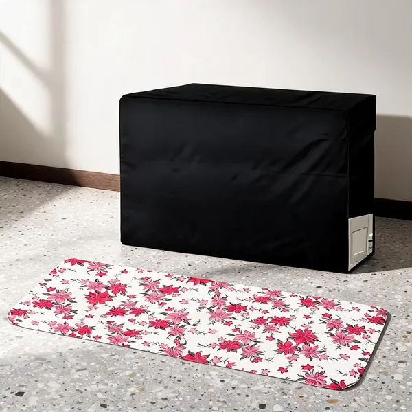 Split_Ac_Cover_1_5_Ton_With_Floral_Print_Indoor_Dustproof_And_Outdoor_Fully_Waterproof_Brown_Set_Pink
