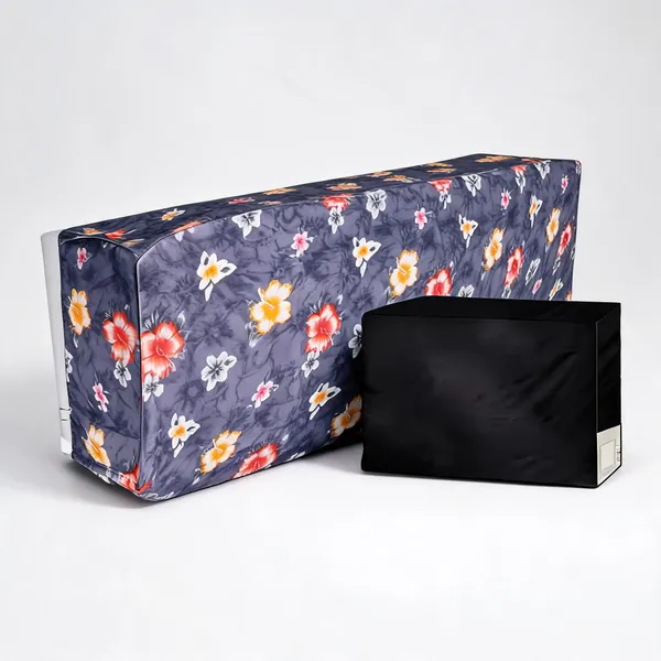 Split_Ac_Cover_For_1_5_Ton_Fully_Printed_Indoor_And_Plain_Outdoor_Unit_Grey_Flower_Set
