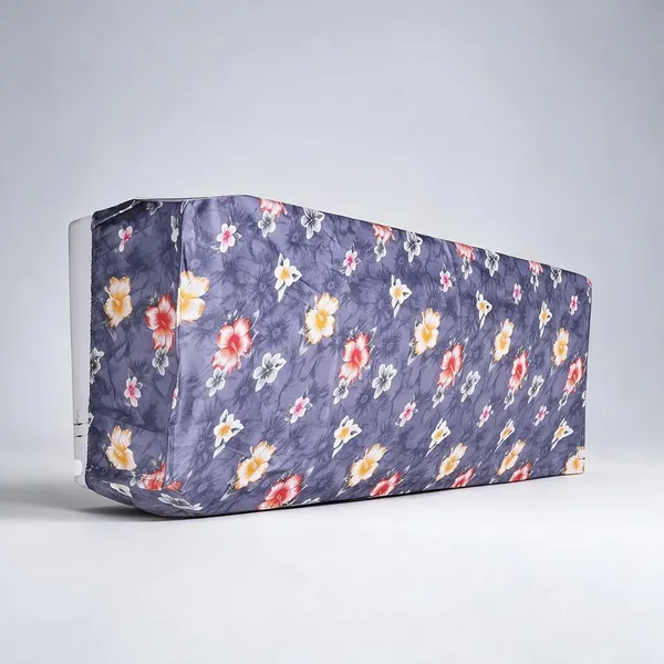 Split_Ac_Cover_For_1_5_Ton_Fully_Printed_Indoor_And_Plain_Outdoor_Unit_Grey_Flower_Set