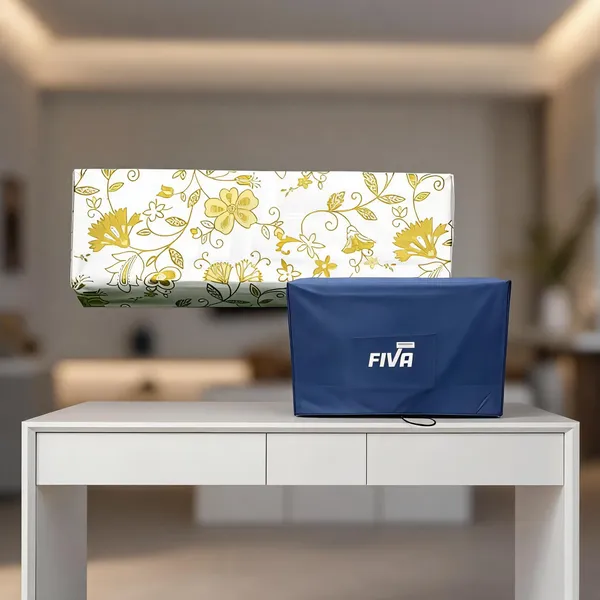 Fiva_Split_Ac_Cover_For_1_5_Ton_Premium_Waterproof_Dustproof_Protection_Heavy_Duty_Material_With_Elastic_Grip_Elegant_Design_For_Indoor_Outdoor_Units_Multy_Gold_Set