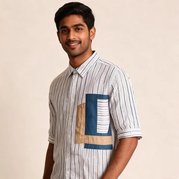 White_Cotton_Spread_Collar_Half_Sleeve_Polo_Shirt