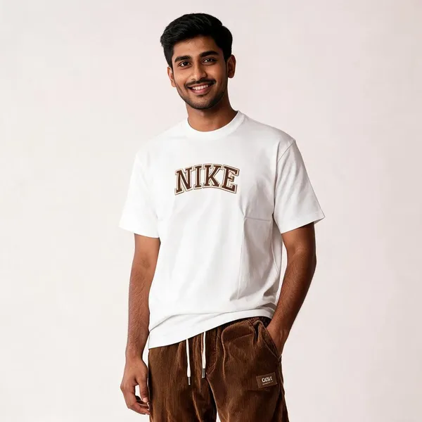 White_And_Coffee_Brown_Lycra_Cotton_Half_Sleeve_Casual_T-Shirt_And_Pant